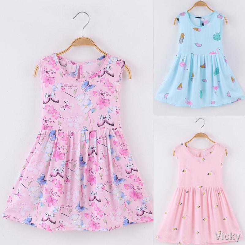 🌈Bộ hè🌈váy ngủ bé gái, bộ đồ ngủ váy cotton lụa cho bé gái mùa hè, dịch vụ nhà trẻ em cotton lụa váy, váy thun nam big