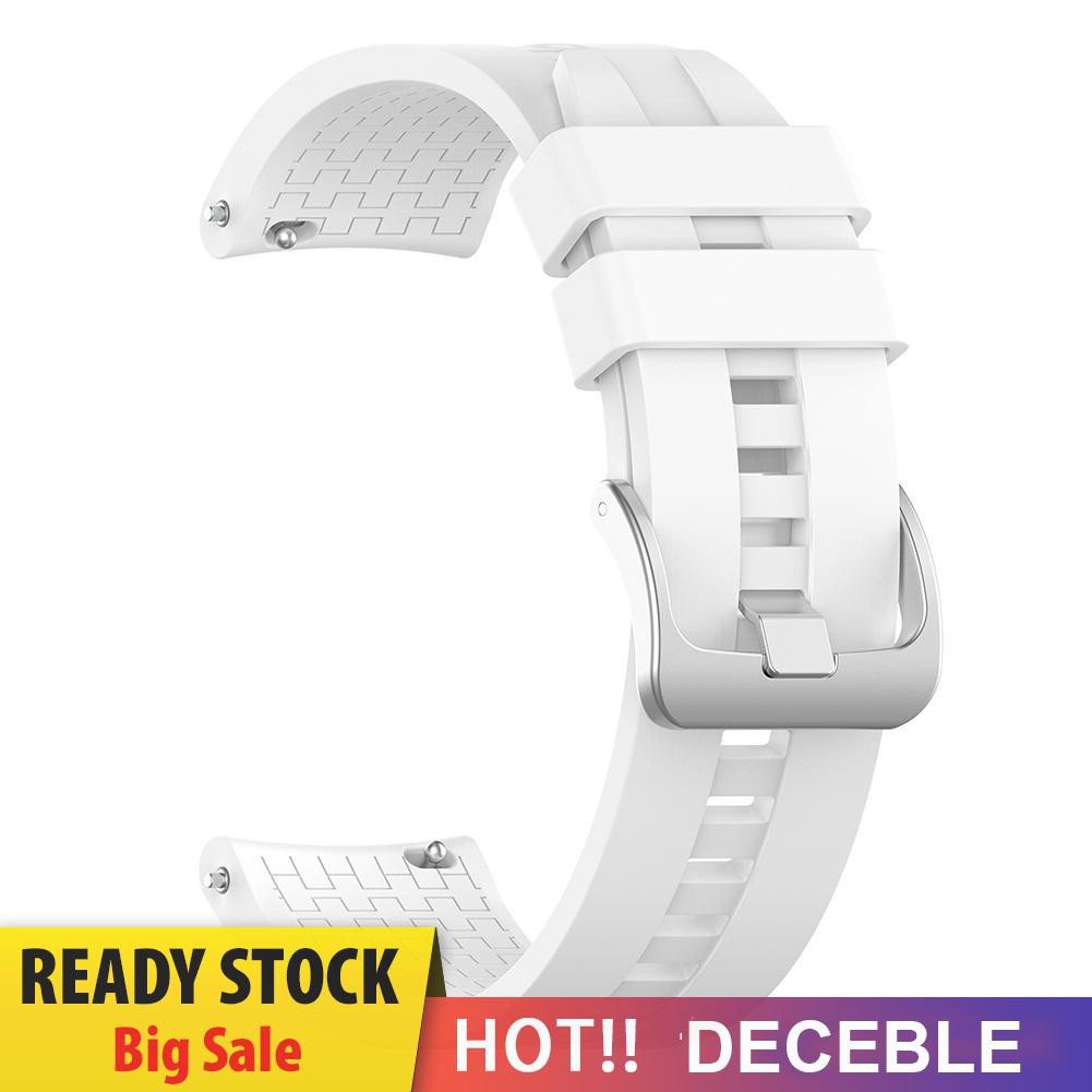 Deceble 22mm Silicone Wrist Strap Watch Band with Steel Buckle for Amazfit GTR 47mm