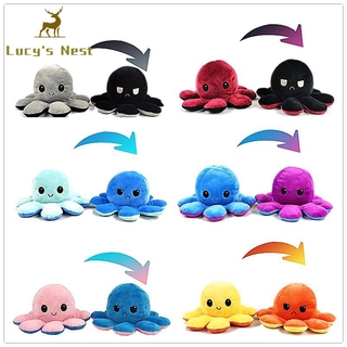 Đồ chơi bạch tuộc nhồi bông 2 mặt cảm xúc nhiều màu lựa chọn bạch tuột cảm xúc