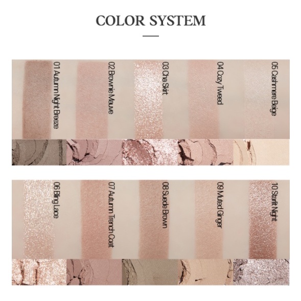 [Hàng mới về] Bảng phấn mắt Etude House 0.7g x10 màu phong cách mùa thu