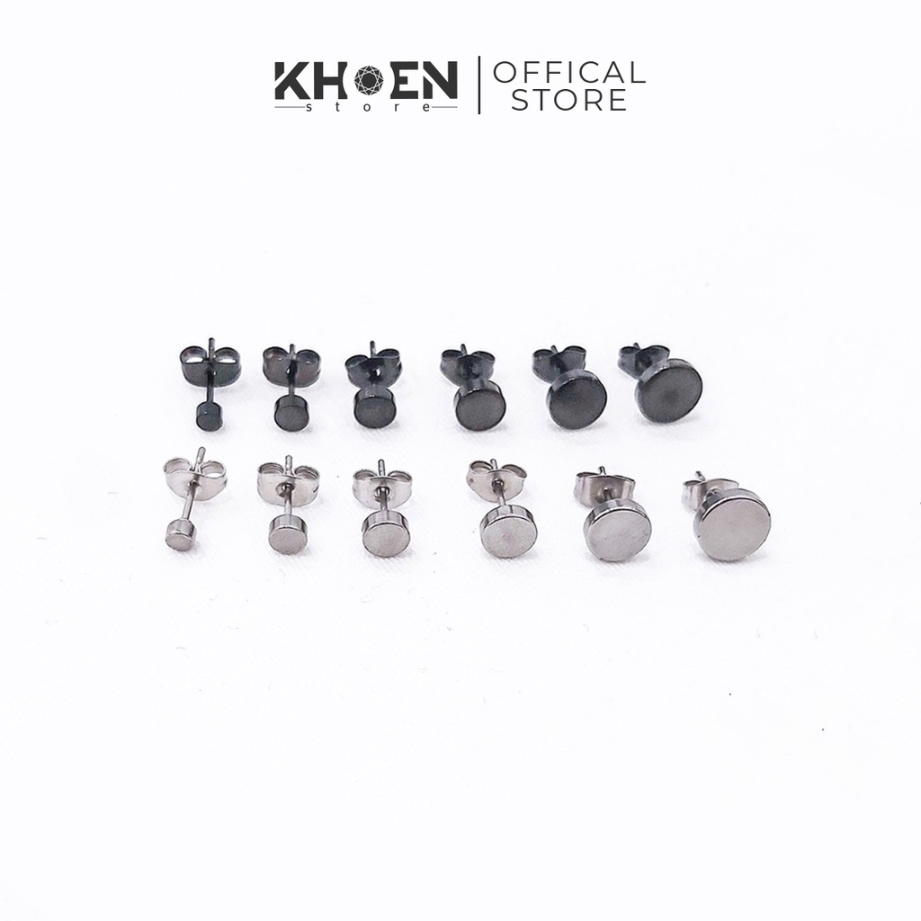 (1 Chiếc) Khuyên tai Nút tròn một đầu 3mm-8mm
