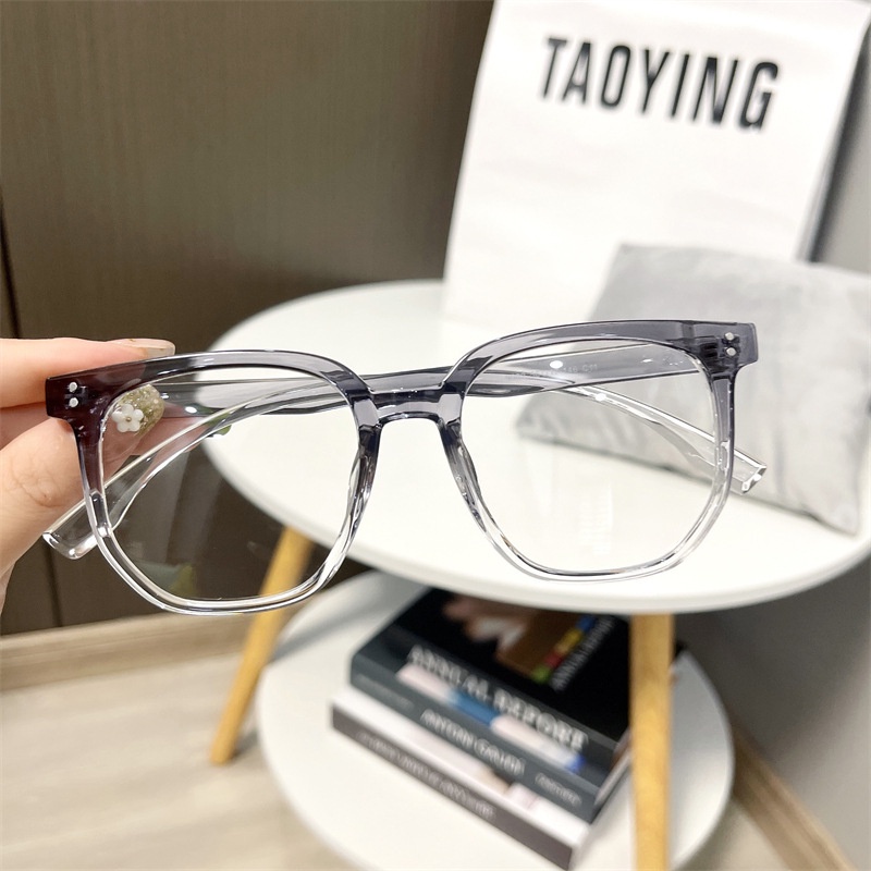 Mắt Kính Gọng Vuông Tròng Trong Suốt Chống Ánh Sáng Xanh Thời Trang Hàn Quốc