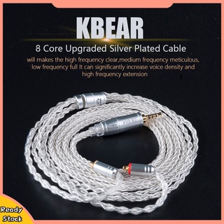 Dây Cáp Tai Nghe 8 Lõi Mạ Bạc Hua Kbear 2.5 / 3.5mm 2pin / Mmcx