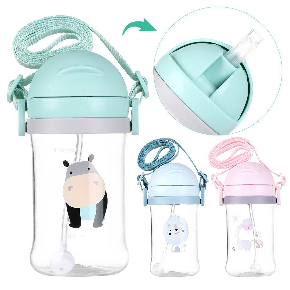 Bình Nước Có Ống Hút Họa Tiết Hoạt Hình Dễ Thương Cho Bé
