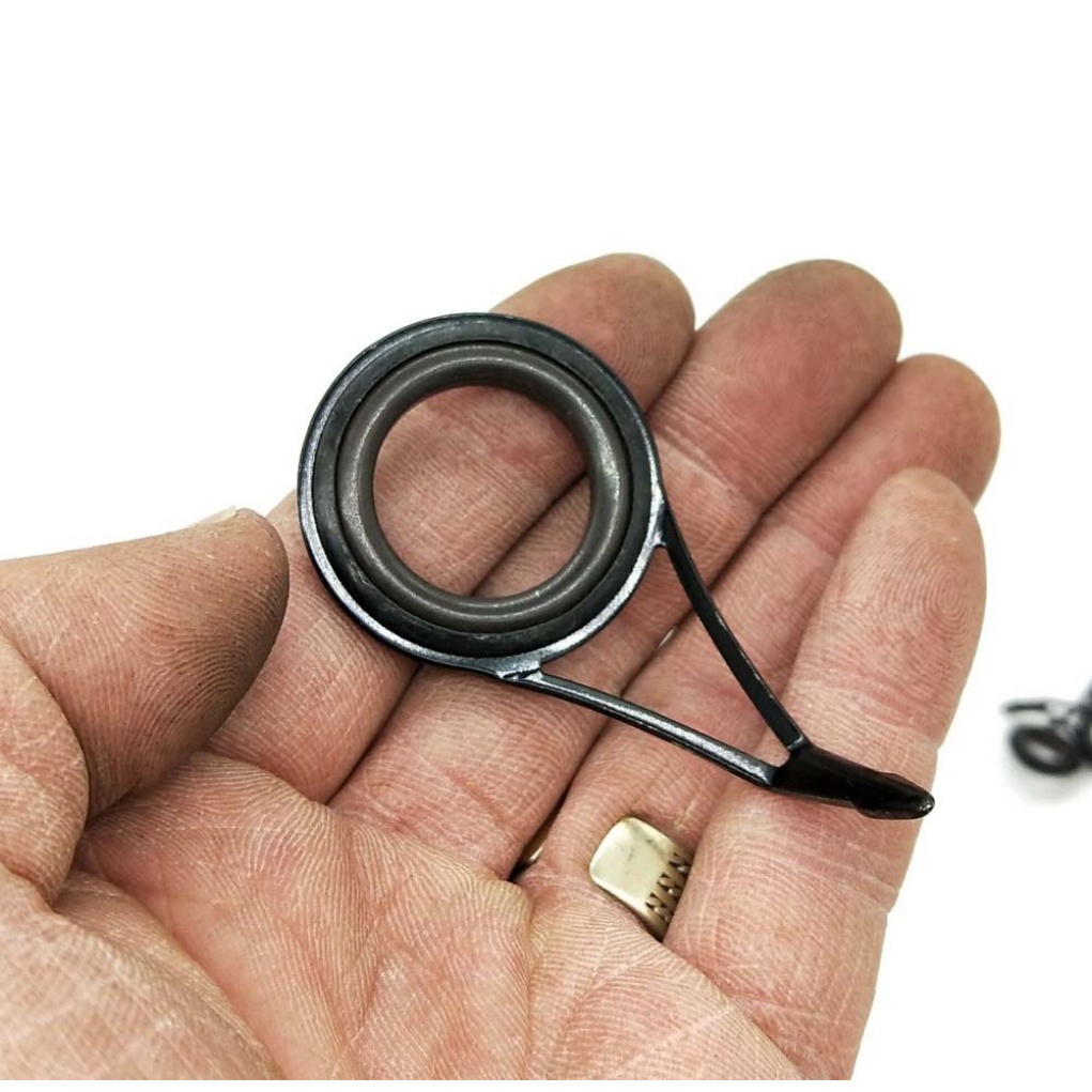 Vòng dây thép không gỉ màu đen 8 kích cỡ VANES1 dùng để cố định cần câu cá