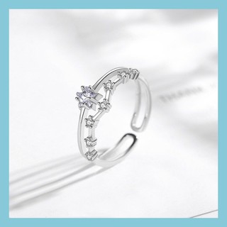 ⭐𝐇𝐎𝐓 𝐇𝐎𝐓⭐Trang Sức Bạc Ý S925 Nhẫn Nữ Hình Sao Mạ Bạch Kim Cao Cấp