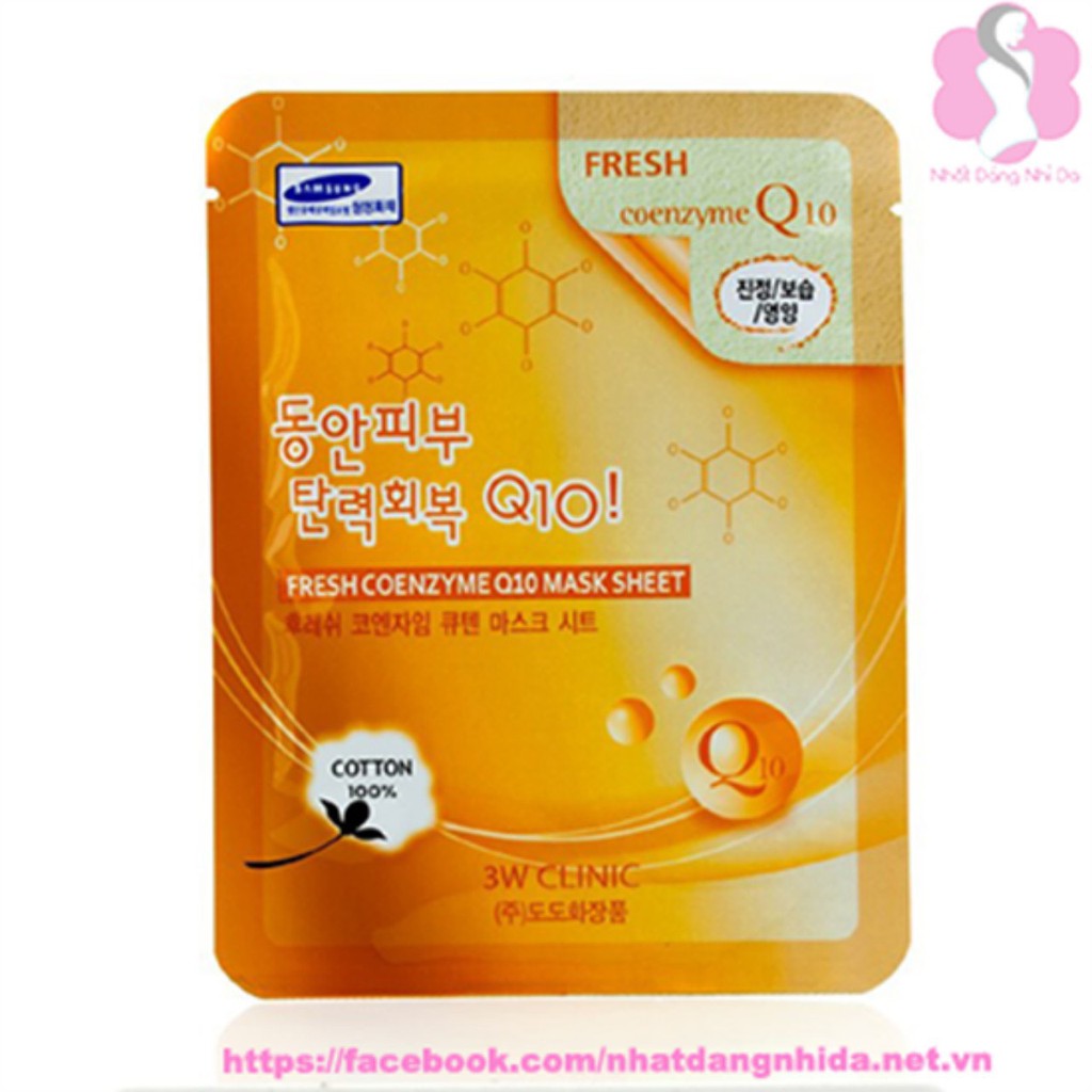 Mặt nạ dưỡng da trắng sáng 3W Clinic Fresh Mask Sheet 23ml