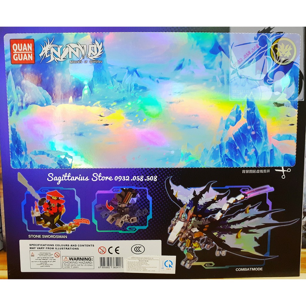 Lego Lắp Ráp Robot Rồng Bay NinjaGo 2 in 1 - Quan Guan 635 ( Bạc - 294 Mảnh )