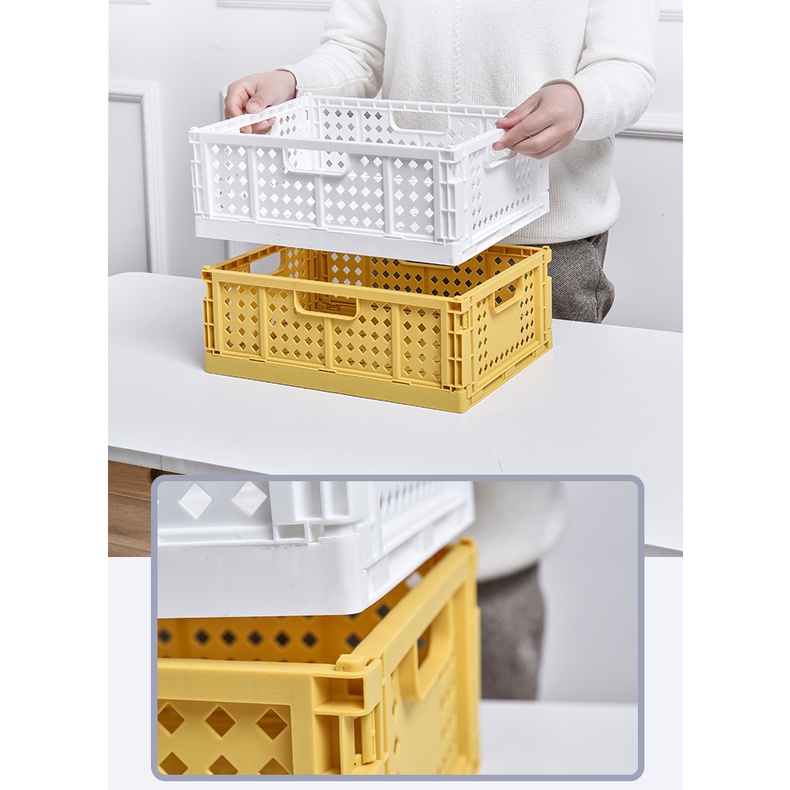 Giỏ Đựng Đồ Dùng Bằng Nhựa Có Tay Cầm Tiện Dụng Cho Gia Đình