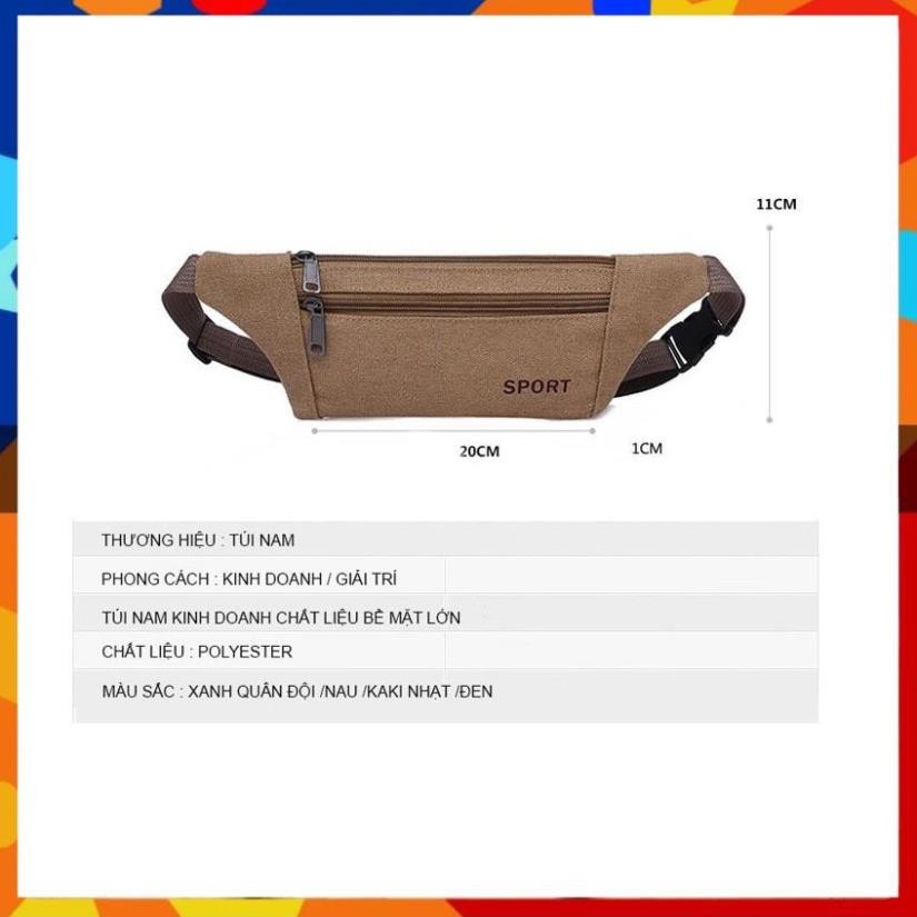 [FreeShip-Hàng Siêu Cấp] Túi đeo hông vải bố cao cấp bền đẹp | BigBuy360 - bigbuy360.vn