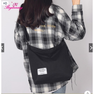 Túi tote vải  canvas đeo chéo Đi Học Đi Chơi Thời Trang Unisex Giá Rẻ