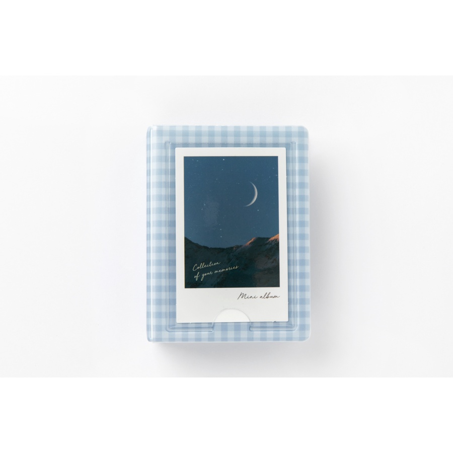 Binder Collect Book Đựng Photo Card Ảnh ARTBOX Hàn Quốc 40 Sleeves Màu Xanh Dương Kẻ Caro