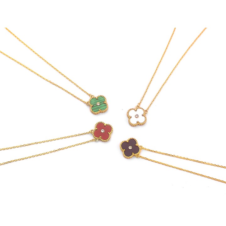 Dây chuyền nữ titan cao cấp hình hoa 4 cánh siêu đẹp, bền màu, hợp thòi trang, dễ phối đồ