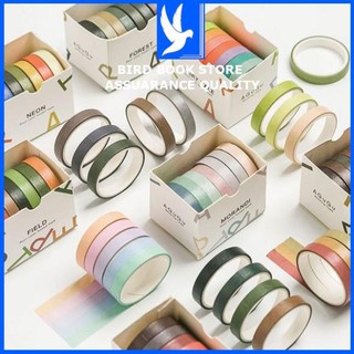 Combo 7 cuộn băng dính washi tape 💕𝑭𝒓𝒆𝒆𝒔𝒉𝒊𝒑💕 ruy băng trang trí cực đẹp
