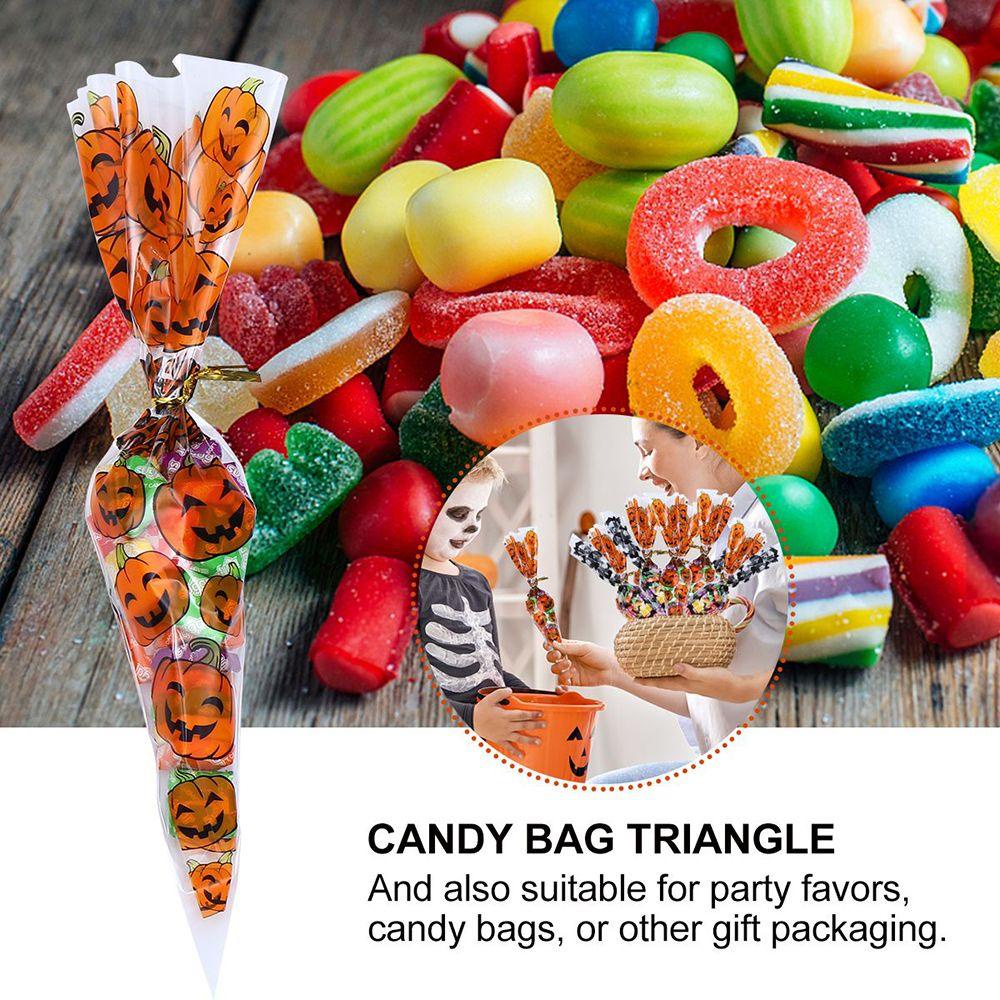 PINEVN Set 100 Túi Đựng Bắp Rang Bơ / Dơi / Bí Ngô Trong Suốt Trang Trí Tiệc Cưới