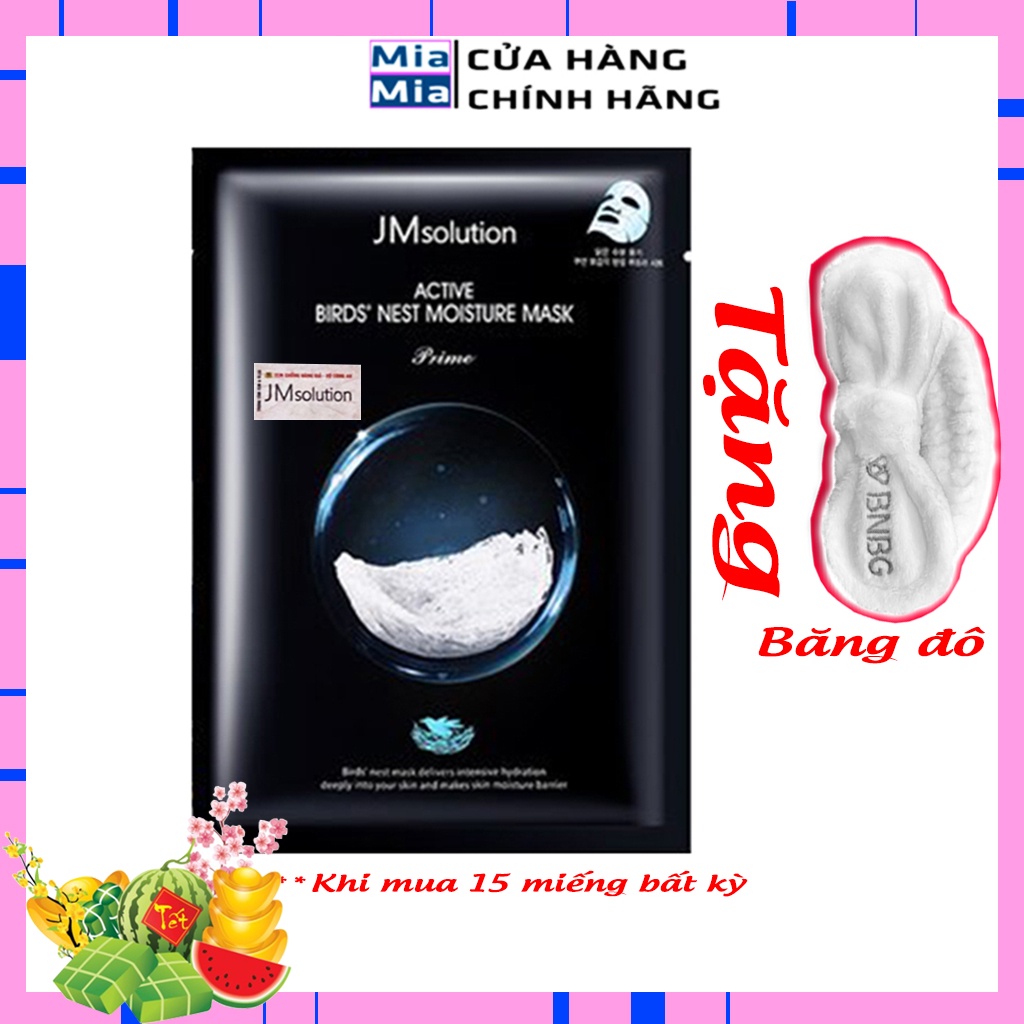 Mặt Nạ Tổ Yến JM Solution [MIẾNG LẺ] Active Bird's Nest Moisture Mask Prime Cấp Ẩm Mềm Mượt, Phục Hồi Trẻ Hóa Da