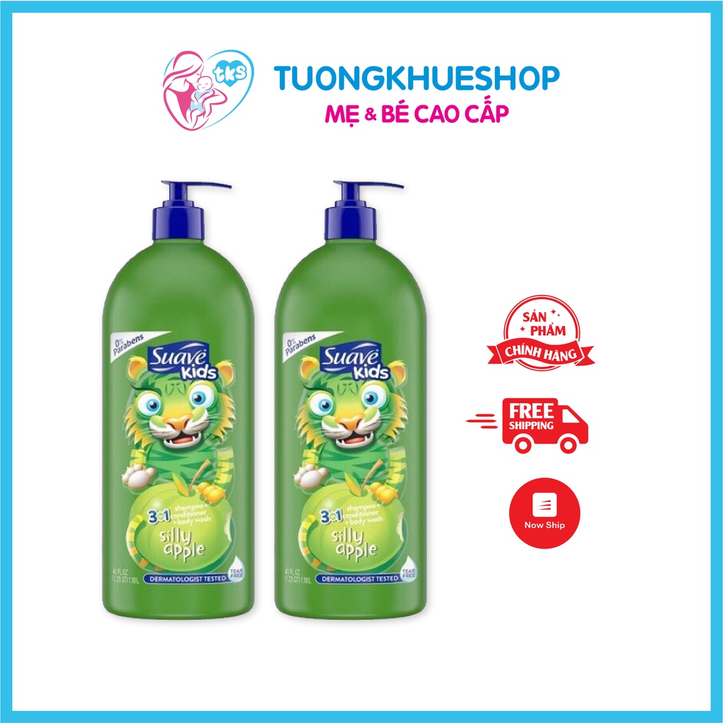 Suave Kids 3 in 1 - 552ml (tắm gội xả) - Mỹ