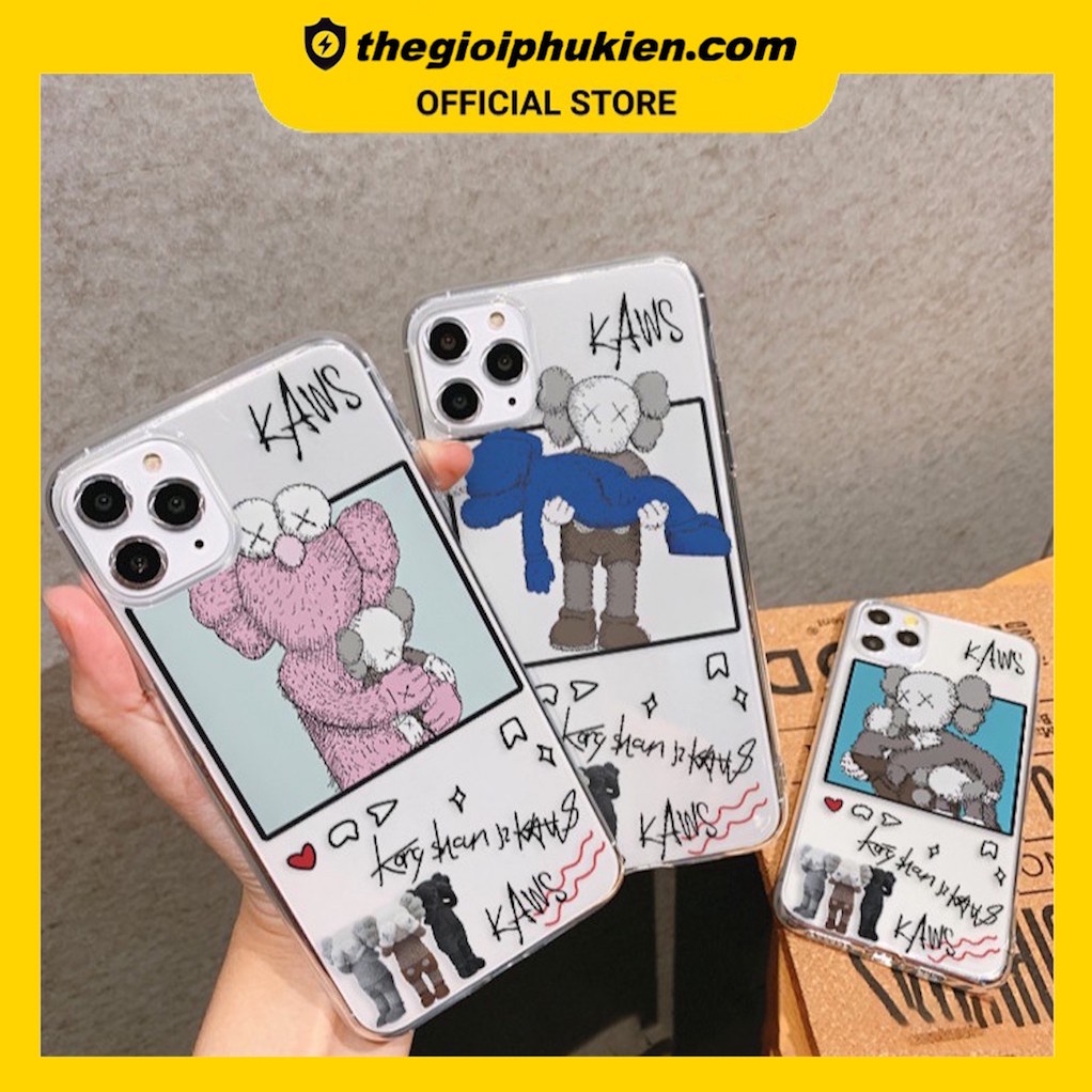 Ốp iphone silicon dẻo trong suốt Kaws One dành cho iphone 6 đến 13promax - t31