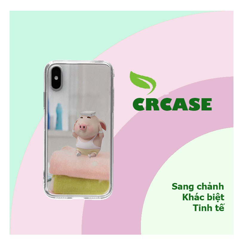 Ốp Lưng Lợn con xinh xắn ngồi trên khăn tắm Iphone 7/7Plus/8/8Plus/X/Xs/Xs Max/11/11 Promax/12/12 Promax PIG20210078