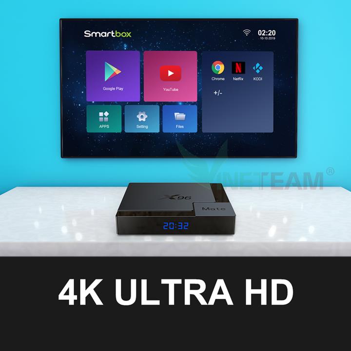 Android Tivi Box VINETTEAM X96 Mate 4G 32G Allwinner H616 Android 10 - X96 Mate 4G 32G - Cổng HDMI - Bluetooth 5.0 -4457