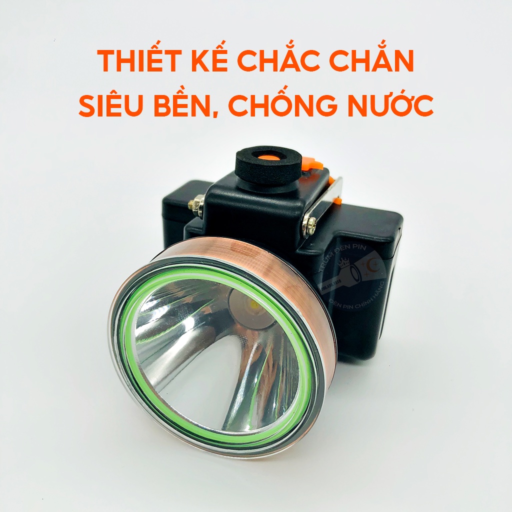 Đèn pin đội đầu siêu sáng 60W CXB X5 LED chiếu xa chống nước, tuỳ biến thành đèn mỏ cài mũ có đèn phụ tiện dụng