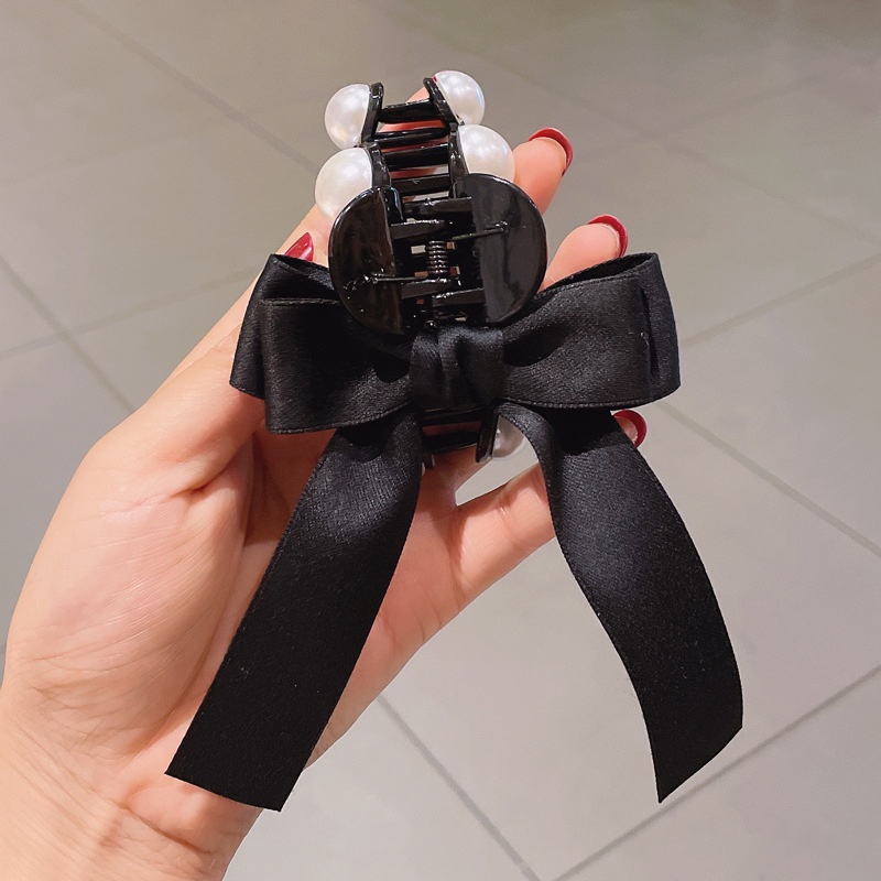 Kẹp Tóc Nơ Đính Ngọc Trai Thời Trang Hàn Quốc