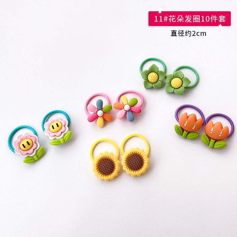 Set 30 Dây Cột Tóc Co Giãn Dễ Thương Cho Bé Gái