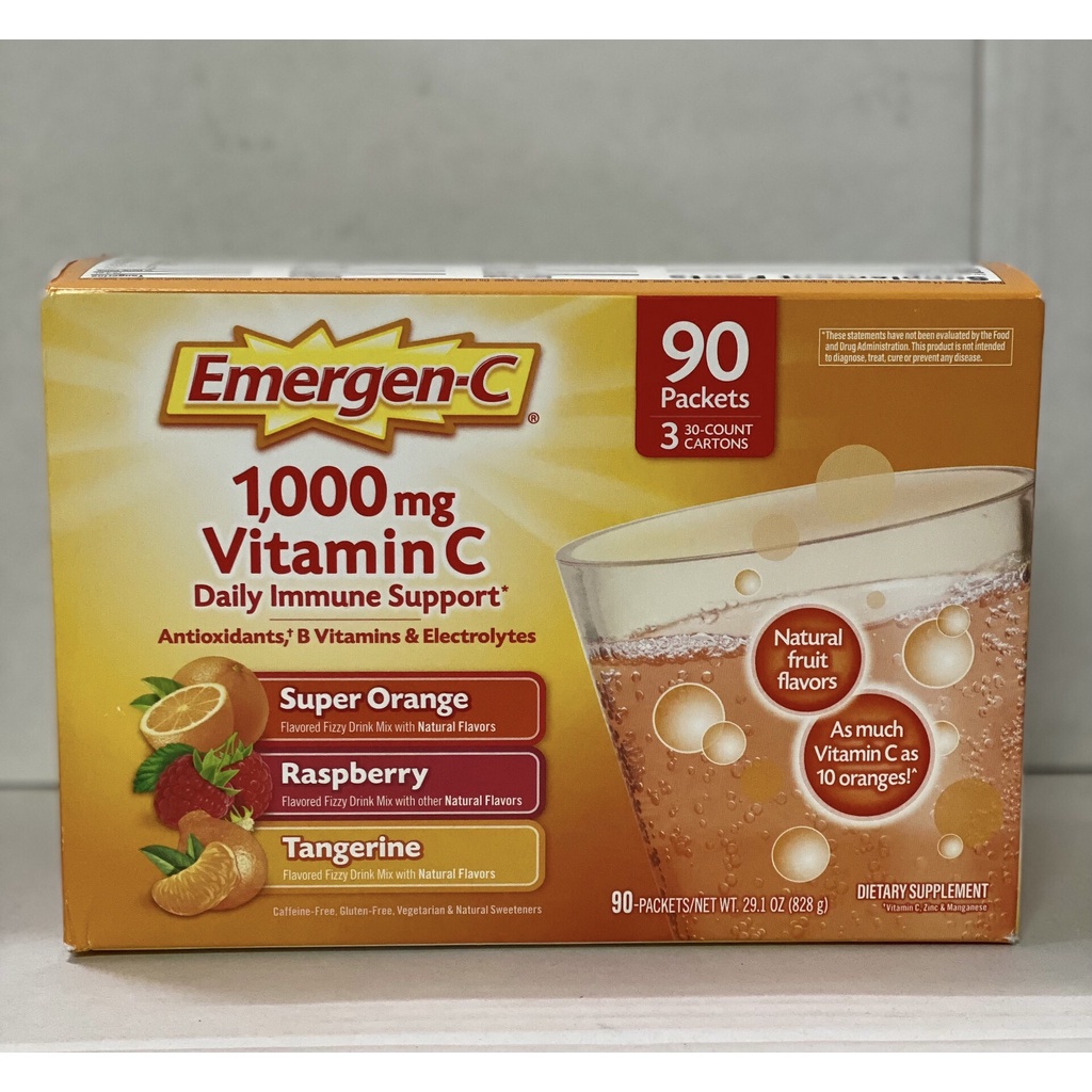 Bột hòa tan Vitamin C tăng đề kháng Emergen-C 1000mg Vitamin C (USA)