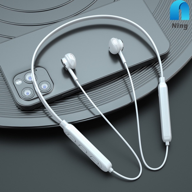 Tai Nghe Nhét Tai Không Dây Bluetooth 5.1 Giảm Tiếng Ồn Có Dây Đeo Cổ Phong Cách Thể Thao
