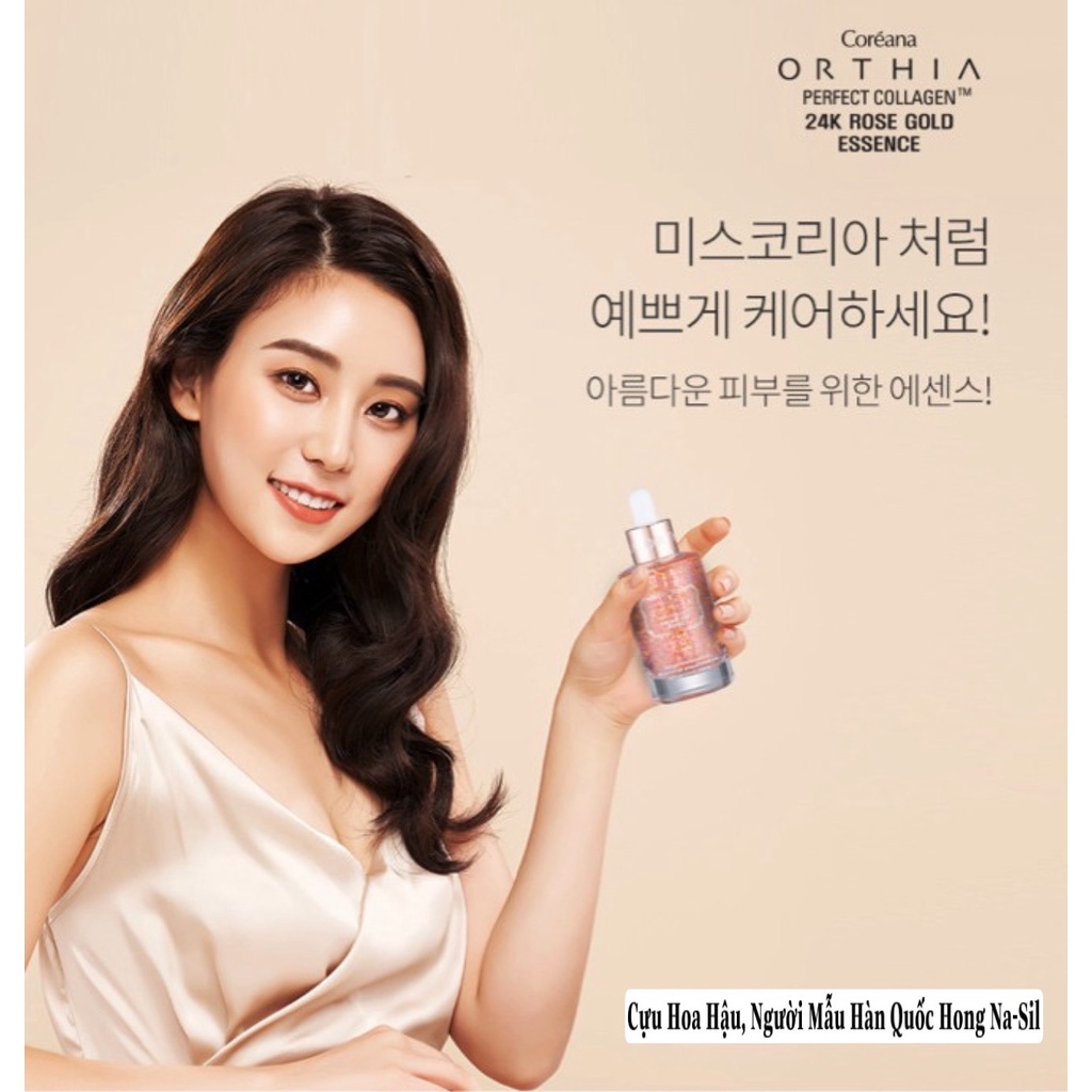 Coreana ORTHIA Tinh Chất Hoa Hồng & Vảy Vàng 24k Cấp Ẩm, Săn Chắc và Căng Bóng Da 50ml