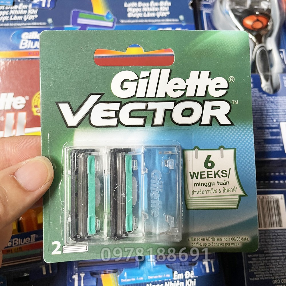 Bàn Dao Cạo Râu Gillette Vector Lưỡi Kép