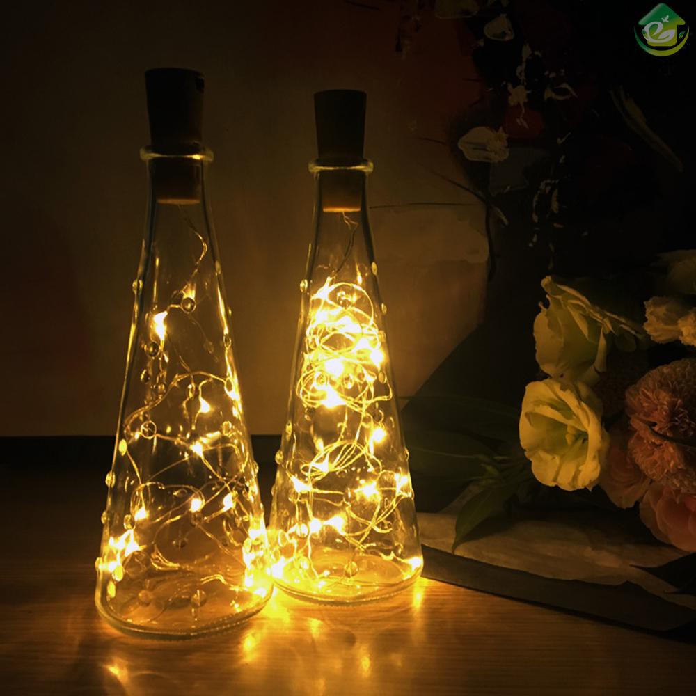 Dây đèn led 15 bóng 4.5V 1.2W 1.5m đựng trong chai có thể uốn xoắn trang trí bữa tiệc | BigBuy360 - bigbuy360.vn