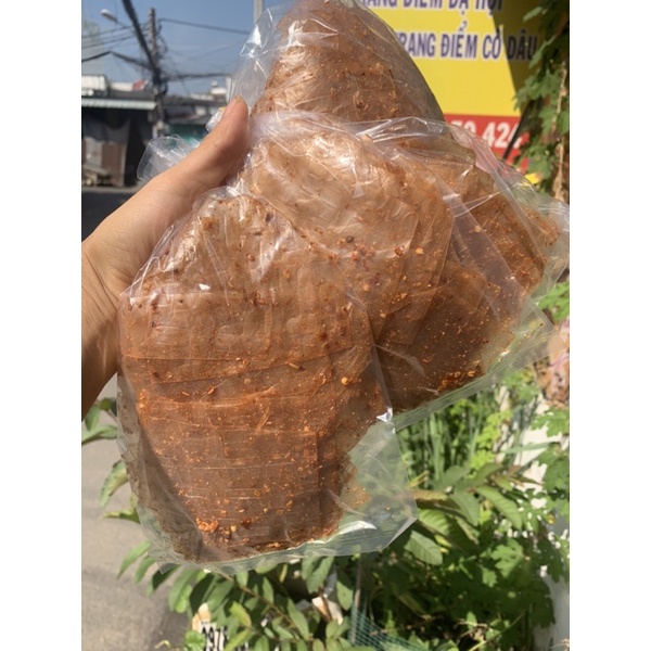 200gr bịch bánh tráng xike muối, tỏi, hành phi, vị cay vừa miệng