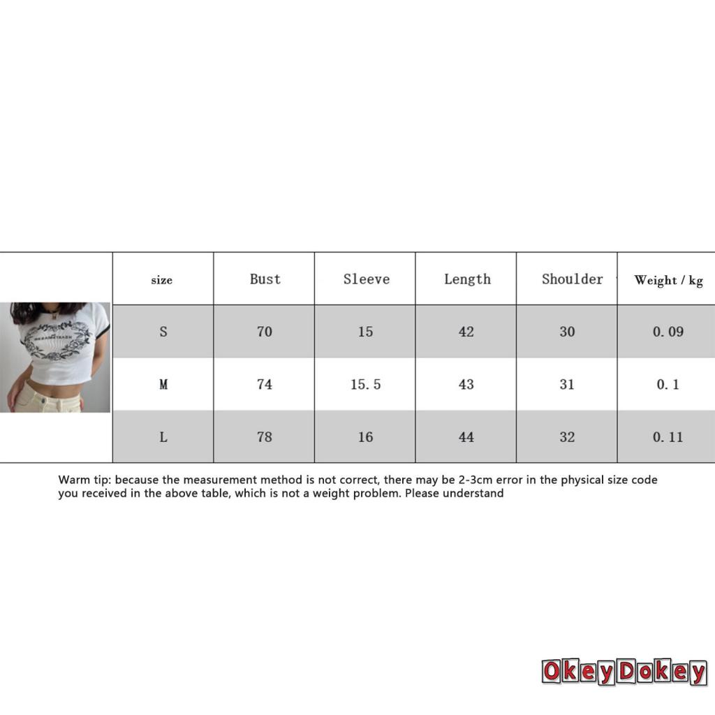 Áo thun tay ngắn cổ tròn in hình hoa hồng và trái tim cho nữ