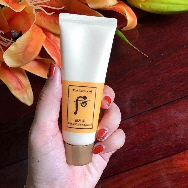 Sữa rửa mặt Whoo Foam Cleanser Sample thành phần thảo dược loại bỏ bã nhờn bụi bẩn, ngăn ngừa lão hóa 40ml