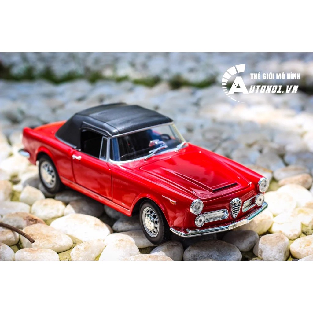 MÔ HIÌNH XE ALFA ROMEO SPIDER 1960 RED 1:24 WELLY 7023