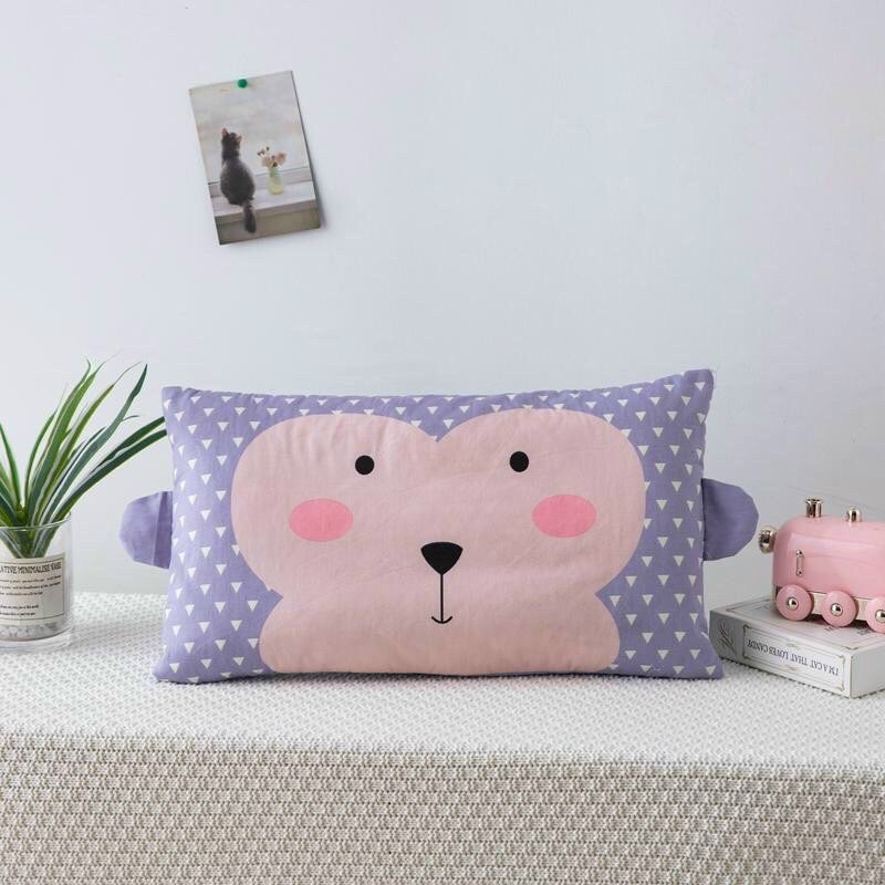 Gối trẻ em cottong cho bé từ 1 tuổi gối massa cho bé chống méo đầu bẹp đầu [ảnh thật] kích thước 30x50cm MỚI
