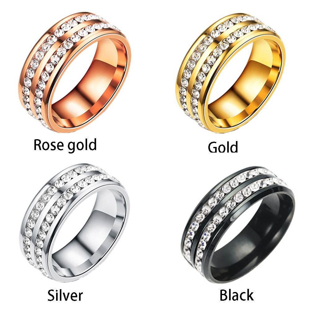 Ghim Cài Áo Bằng Thép Không Gỉ OKDEALS Mới|Nhẫn Cặp Đính Đá Zircon Đơn Giản Phong Cách Âu Mỹ Thời Trang