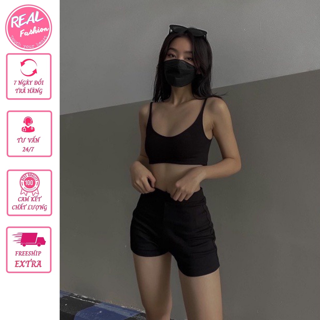 Quần đùi nữ, quần short biker dáng ngắn,cạp cao nâng mông co dãn thấm mồ hôi cực tốt , năng động - Real fashion