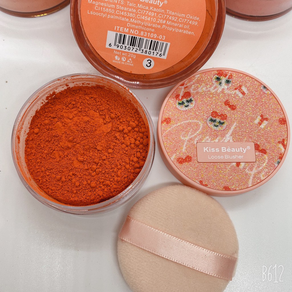 Phấn má hồng dạng bột Kissbeauty siêu mịn kèm bông phấn KB F406 | BigBuy360 - bigbuy360.vn