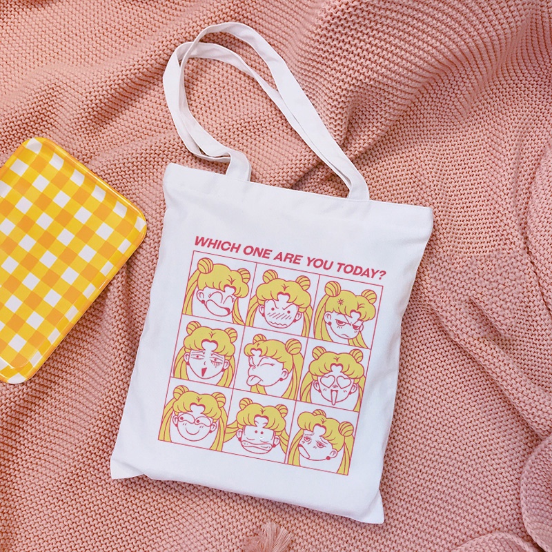 Sailor moon Túi tote Họa Tiết Thủy Thủ Mặt Trăng Hoạt Hình Phong Cách harajuku Cho Nữ