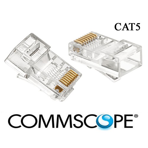 Hạt Mạng J45 Cat 5 Commscope 8 Chân Đồng (Hộp 100 Hạt)