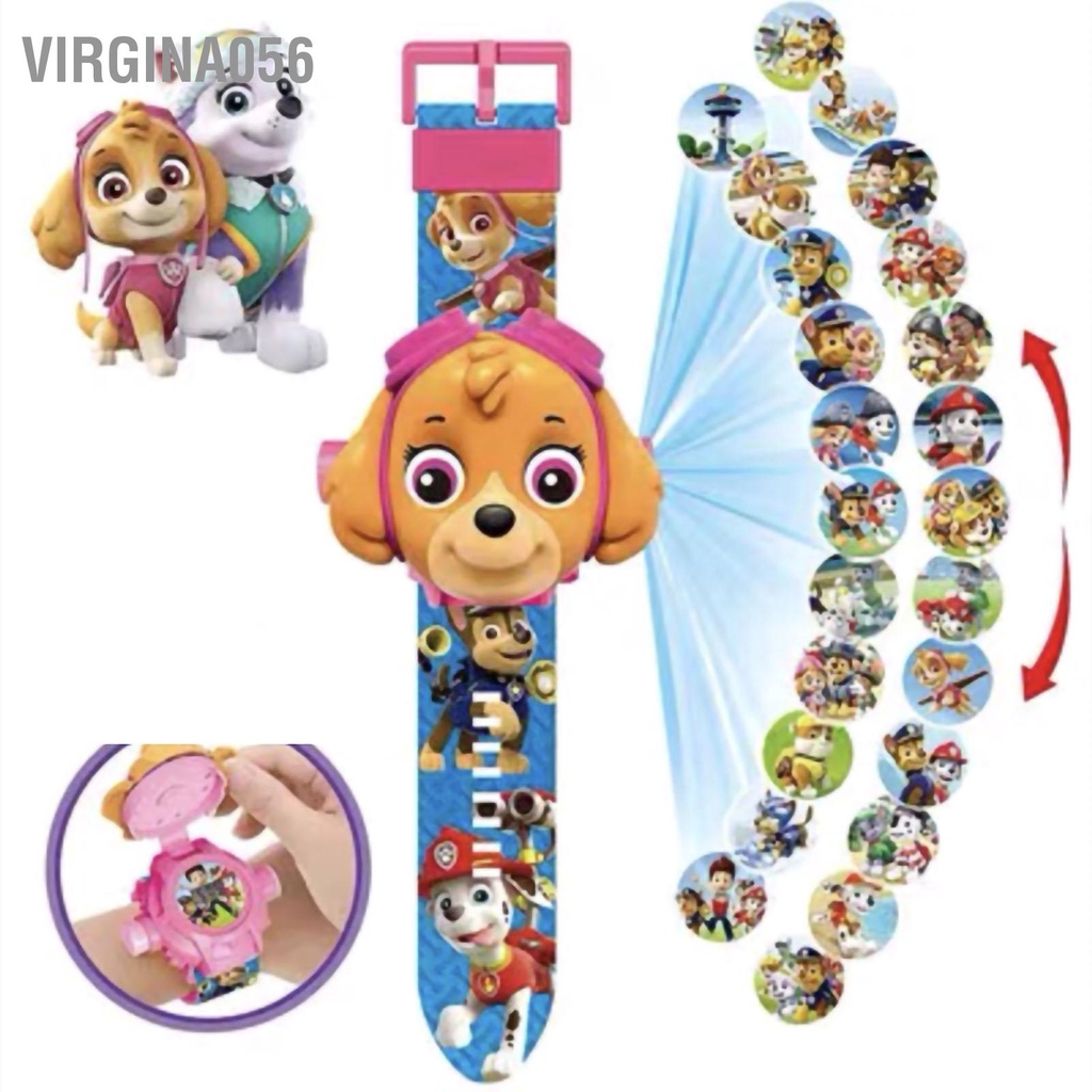 Virgina056 Đồ chơi trẻ em có thể chiếu phim hoạt hình đồng hồ điện tử mẫu giáo 3-8 tuổi