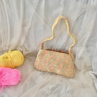 Túi len màu loang đeo vai handmade