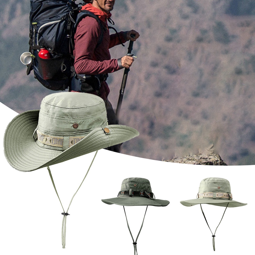 Nón Vành Rộng Phong Cách Retro Chống Nắng Ngoài Trời Cho Nam