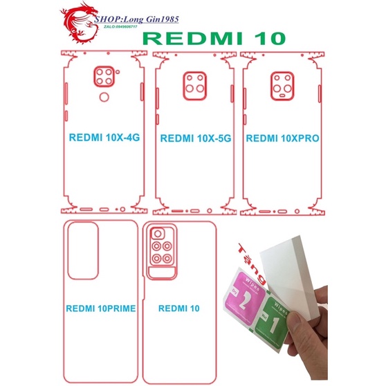 Redmi 10 miếng dán Ppf mặt sau chống va đập tốt