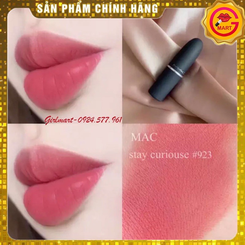 [CAM KẾT] Son MAC Powder Kiss Màu 923 Stay Curious Đỏ Cam Đất