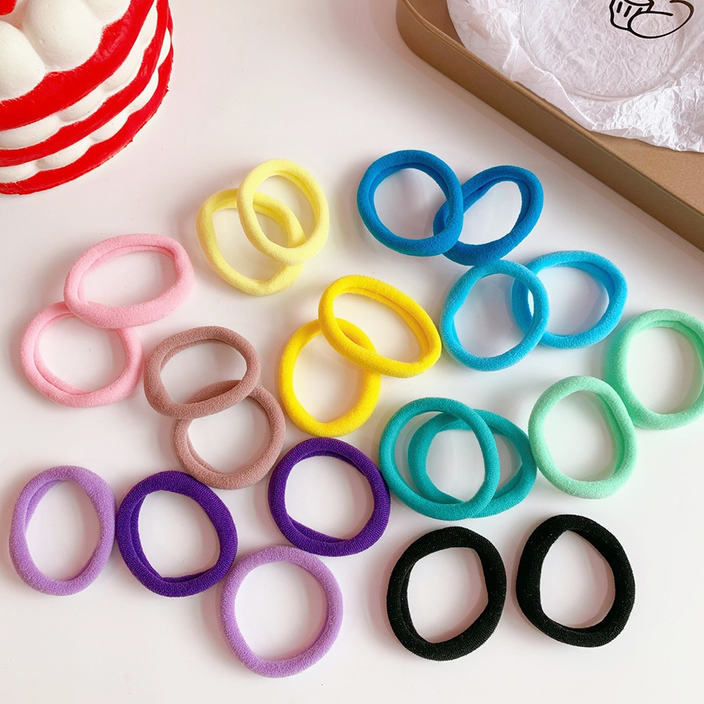 Bộ 50 Dây Buộc Tóc Màu Sắc Ngọt Ngào Co Giãn Tốt Phong Cách Hàn Quốc Cho Nữ
