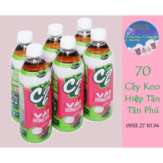 Lốc 6 chai trà c2 hồng trà vải chai 455ml / trà c2 vải 455ml