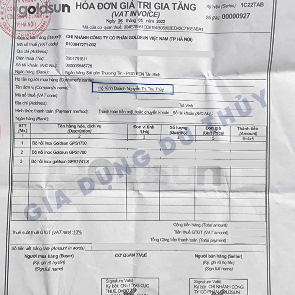 Bộ nồi inox đáy từ Goldsun chính hãng, nồi 5 đáy dày dặn, nắp kính trong suốt, chất liệu inox 430 an toàn cho sức khỏe